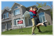 Couple purchasing home